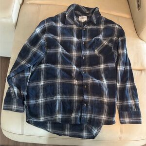Field & Stream Navy and White Plaid Shirt